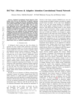 DA$^{\textbf{2}}$-Net : Diverse & Adaptive Attention Convolutional
  Neural Network