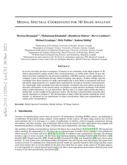 Medial Spectral Coordinates for 3D Shape Analysis