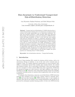 Data Invariants to Understand Unsupervised Out-of-Distribution Detection