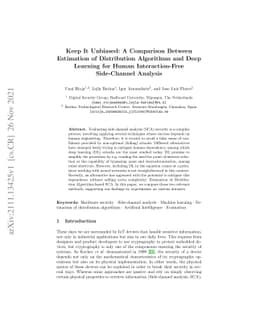 Keep It Unbiased: A Comparison Between Estimation of Distribution
  Algorithms and Deep Learning for Human Interaction-Free Side-Channel Analysis