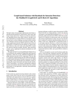 Graph-based Solutions with Residuals for Intrusion Detection: the
  Modified E-GraphSAGE and E-ResGAT Algorithms