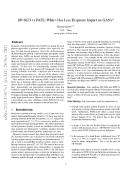 DP-SGD vs PATE: Which Has Less Disparate Impact on GANs?