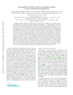 Nonequilibrium Monte Carlo for unfreezing variables in hard
  combinatorial optimization