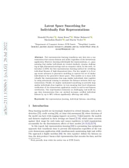 Latent Space Smoothing for Individually Fair Representations