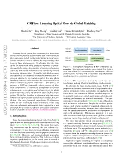 GMFlow: Learning Optical Flow via Global Matching