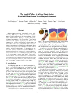 The Implicit Values of A Good Hand Shake: Handheld Multi-Frame Neural
  Depth Refinement