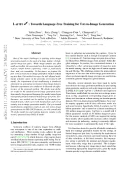 LAFITE: Towards Language-Free Training for Text-to-Image Generation