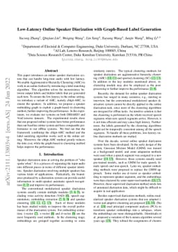 Low-Latency Online Speaker Diarization with Graph-Based Label Generation