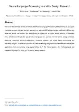 Natural Language Processing in-and-for Design Research