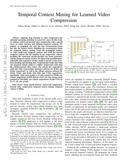 Temporal Context Mining for Learned Video Compression
