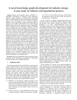 A novel knowledge graph development for industry design: A case study on
  indirect coal liquefaction process