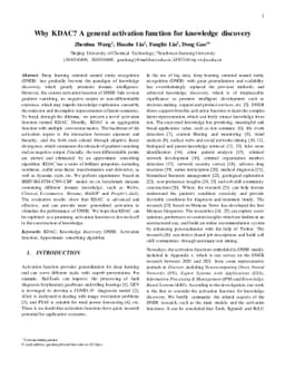 Why KDAC? A general activation function for knowledge discovery