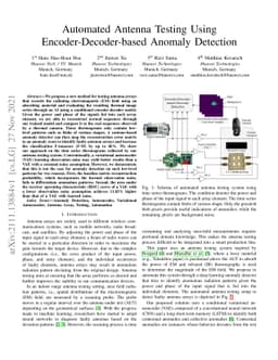 Automated Antenna Testing Using Encoder-Decoder-based Anomaly Detection