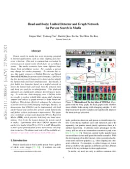 Head and Body: Unified Detector and Graph Network for Person Search in
  Media