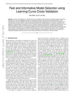 Fast and Informative Model Selection using Learning Curve
  Cross-Validation