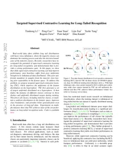Targeted Supervised Contrastive Learning for Long-Tailed Recognition