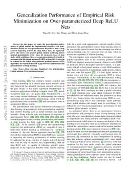 Generalization Performance of Empirical Risk Minimization on
  Over-parameterized Deep ReLU Nets
