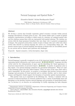Natural Language and Spatial Rules