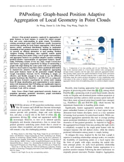 PAPooling: Graph-based Position Adaptive Aggregation of Local Geometry
  in Point Clouds
