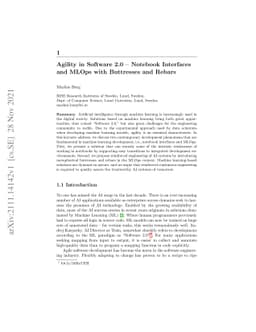 Agility in Software 2.0 -- Notebook Interfaces and MLOps with Buttresses
  and Rebars