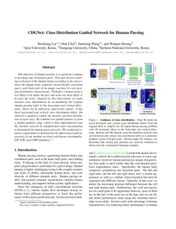 CDGNet: Class Distribution Guided Network for Human Parsing
