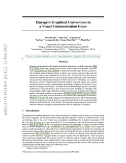 Emergent Graphical Conventions in a Visual Communication Game