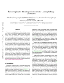 ExCon: Explanation-driven Supervised Contrastive Learning for Image
  Classification