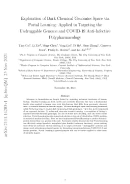 Exploration of Dark Chemical Genomics Space via Portal Learning: Applied
  to Targeting the Undruggable Genome and COVID-19 Anti-Infective
  Polypharmacology