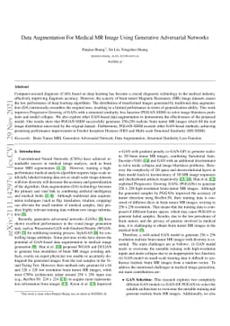 Data Augmentation For Medical MR Image Using Generative Adversarial
  Networks