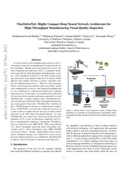 TinyDefectNet: Highly Compact Deep Neural Network Architecture for
  High-Throughput Manufacturing Visual Quality Inspection