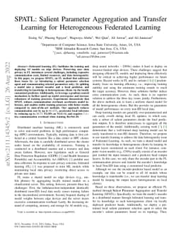 SPATL: Salient Parameter Aggregation and Transfer Learning for
  Heterogeneous Clients in Federated Learning