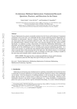 Evolutionary Multitask Optimization: Fundamental Research Questions,
  Practices, and Directions for the Future