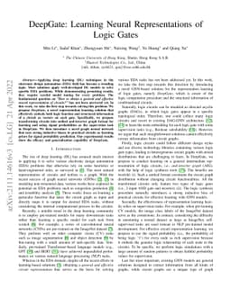 DeepGate: Learning Neural Representations of Logic Gates