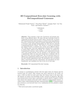 3D Compositional Zero-shot Learning with DeCompositional Consensus