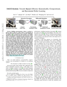 SAGCI-System: Towards Sample-Efficient, Generalizable, Compositional,
  and Incremental Robot Learning