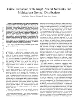 Crime Prediction with Graph Neural Networks and Multivariate Normal
  Distributions