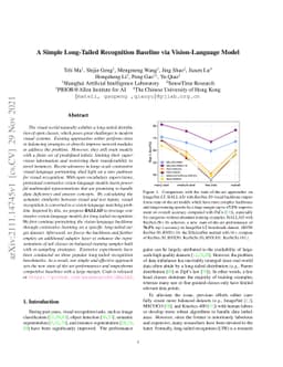 A Simple Long-Tailed Recognition Baseline via Vision-Language Model