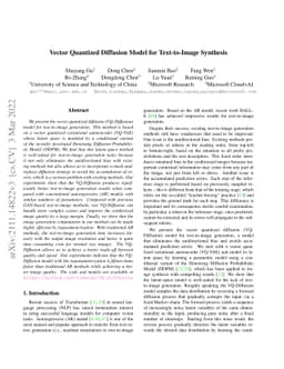 Vector Quantized Diffusion Model for Text-to-Image Synthesis