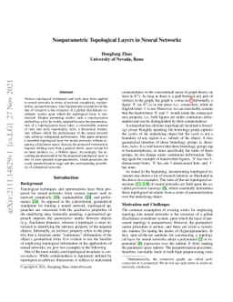 Nonparametric Topological Layers in Neural Networks
