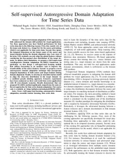 Self-supervised Autoregressive Domain Adaptation for Time Series Data
