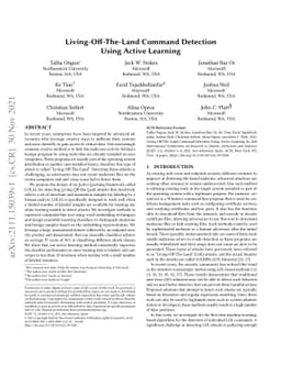 Living-Off-The-Land Command Detection Using Active Learning