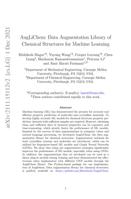 AugLiChem: Data Augmentation Library of Chemical Structures for Machine
  Learning