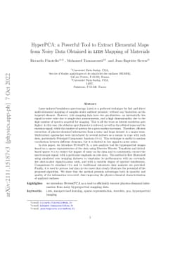 HyperPCA: a Powerful Tool to Extract Elemental Maps from Noisy Data
  Obtained in LIBS Mapping of Materials