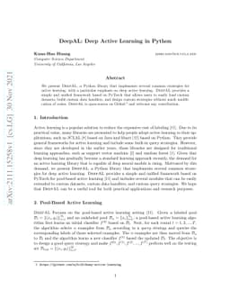 DeepAL: Deep Active Learning in Python
