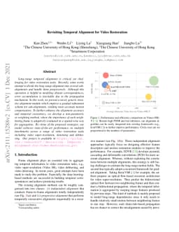 Revisiting Temporal Alignment for Video Restoration