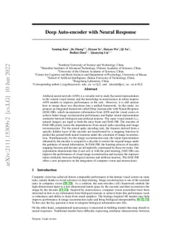 Deep Auto-encoder with Neural Response