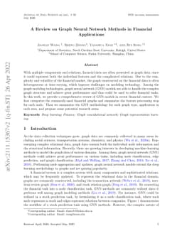 A Review on Graph Neural Network Methods in Financial Applications