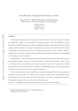 NeuralProphet: Explainable Forecasting at Scale
