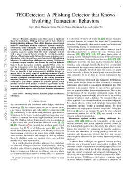 TEGDetector: A Phishing Detector that Knows Evolving Transaction
  Behaviors
