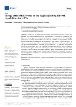 Energy-Efficient Inference on the Edge Exploiting TinyML Capabilities
  for UAVs